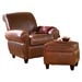 Paris Leather Chairs and Ottomans