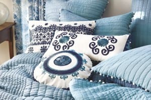 Throw Pillows On The Bed