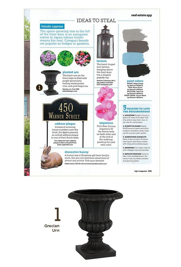 HGTV Magazine October 2013: Grecian Urn by Ballard Designs