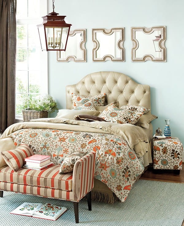 Bring patterns into your bedroom for added detail