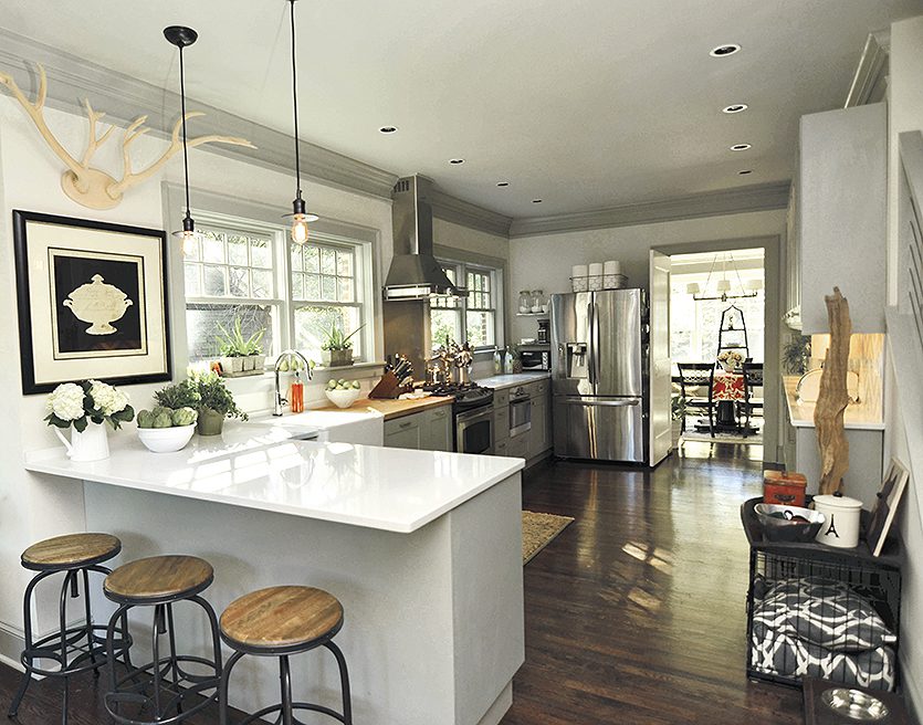 Karen Mooney's kitchen renovation in gray and white