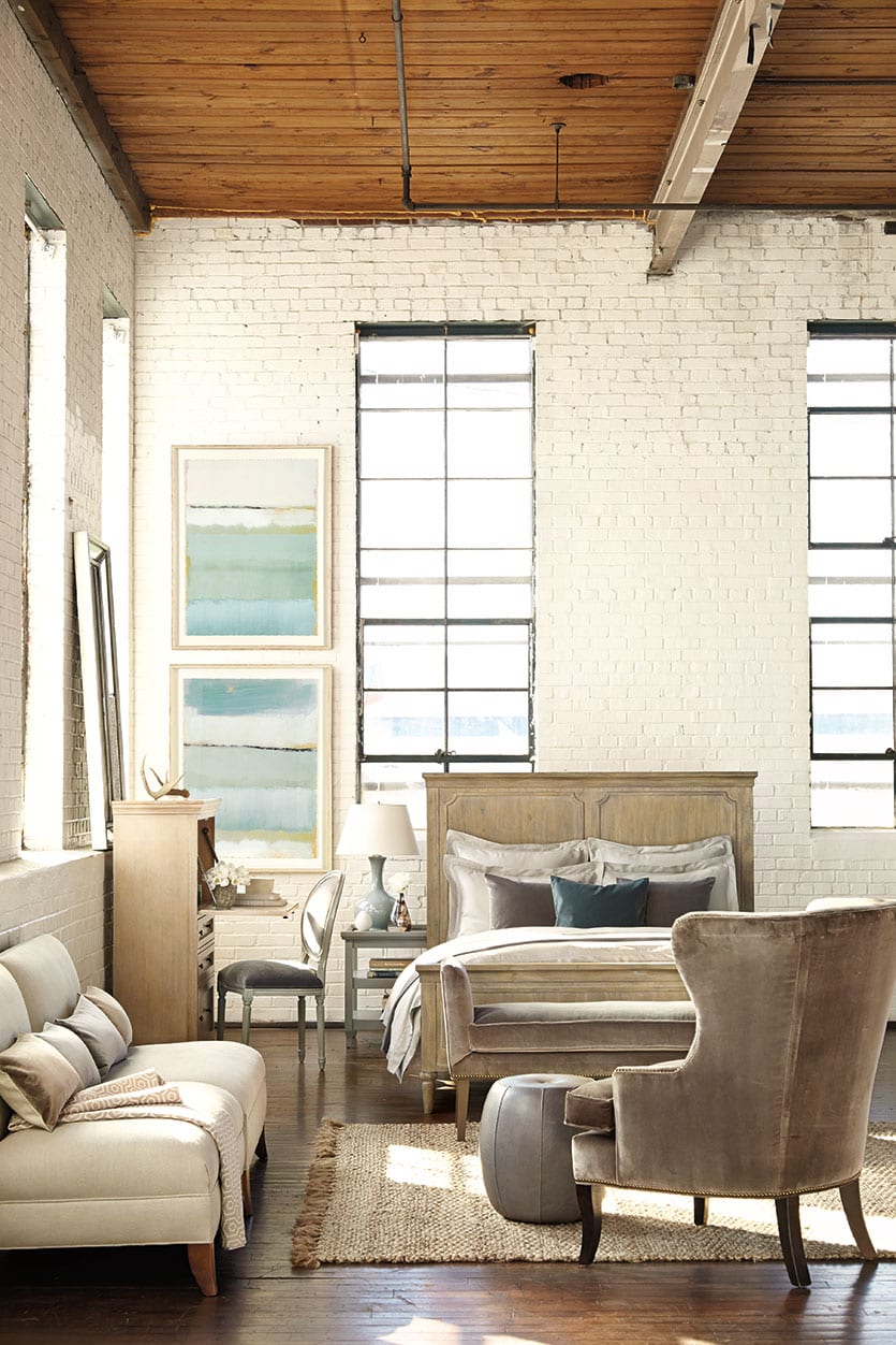 In our Spring Catalog, Bill Peace gave this loft, industrial space the Peace treatment using Ballard Designs products