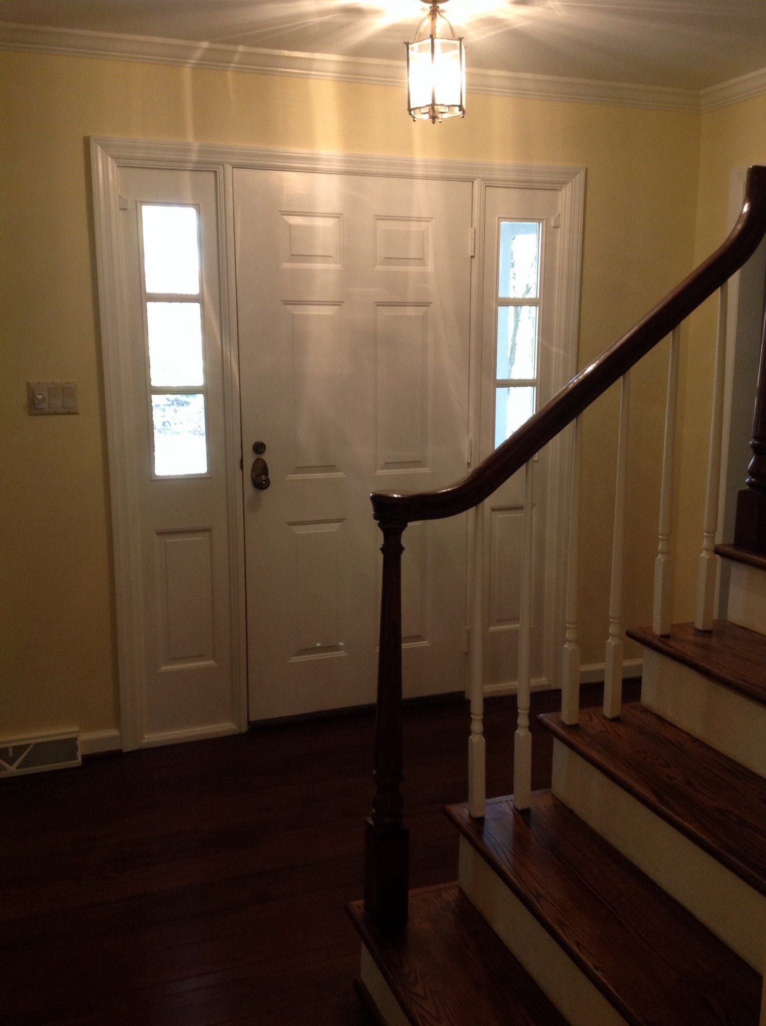 stair to the right of the front door