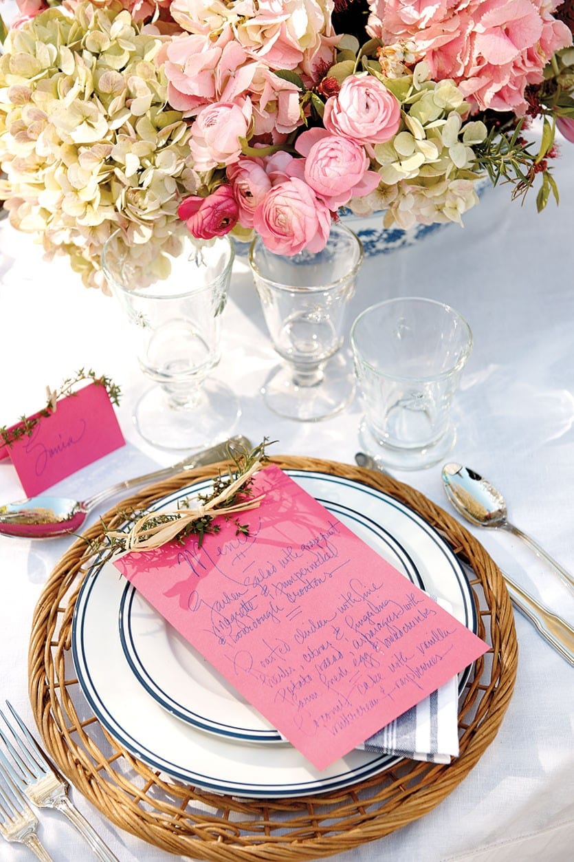 Coordinate your menu with your table setting