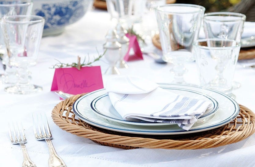 Tips for entertaining and table settings