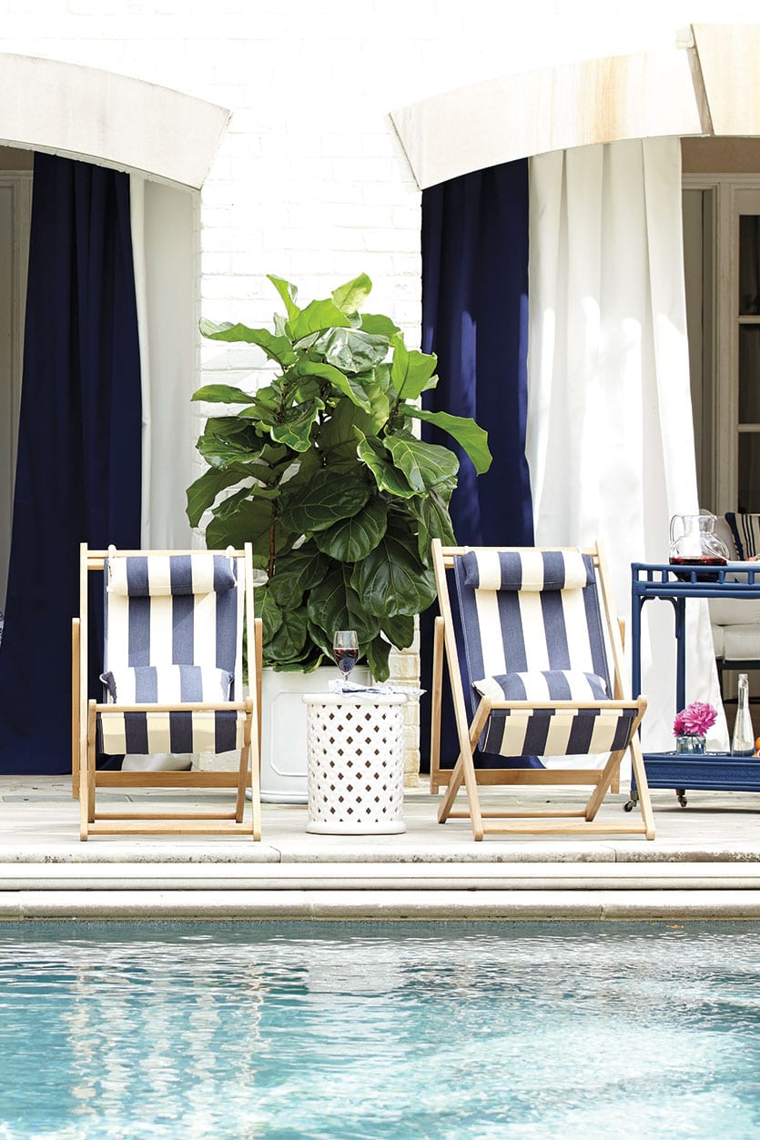 Ballard Designs and Domino design a poolside summer party