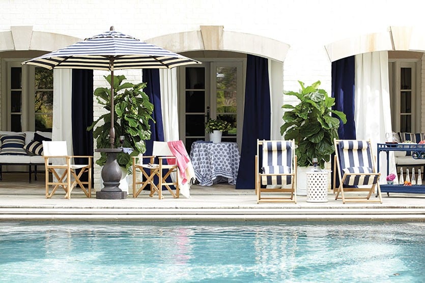 Ballard Designs and Domino design a poolside summer party