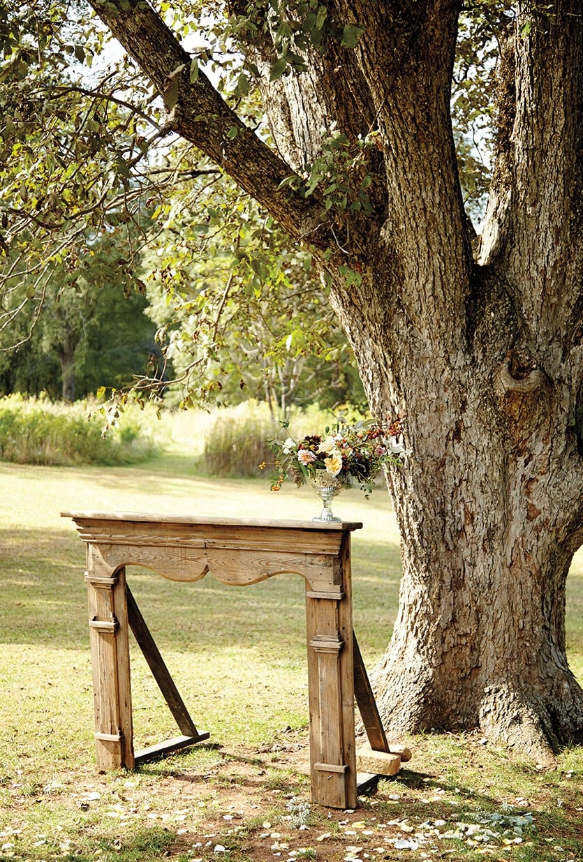 A Thanksgiving table setting designed by Mandy Kellogg Rye