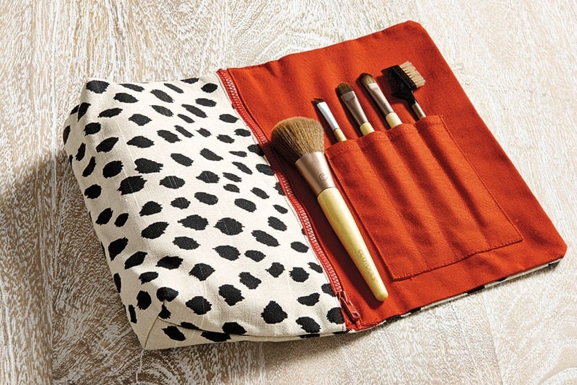 Dodie dalmation print cosmetic bag