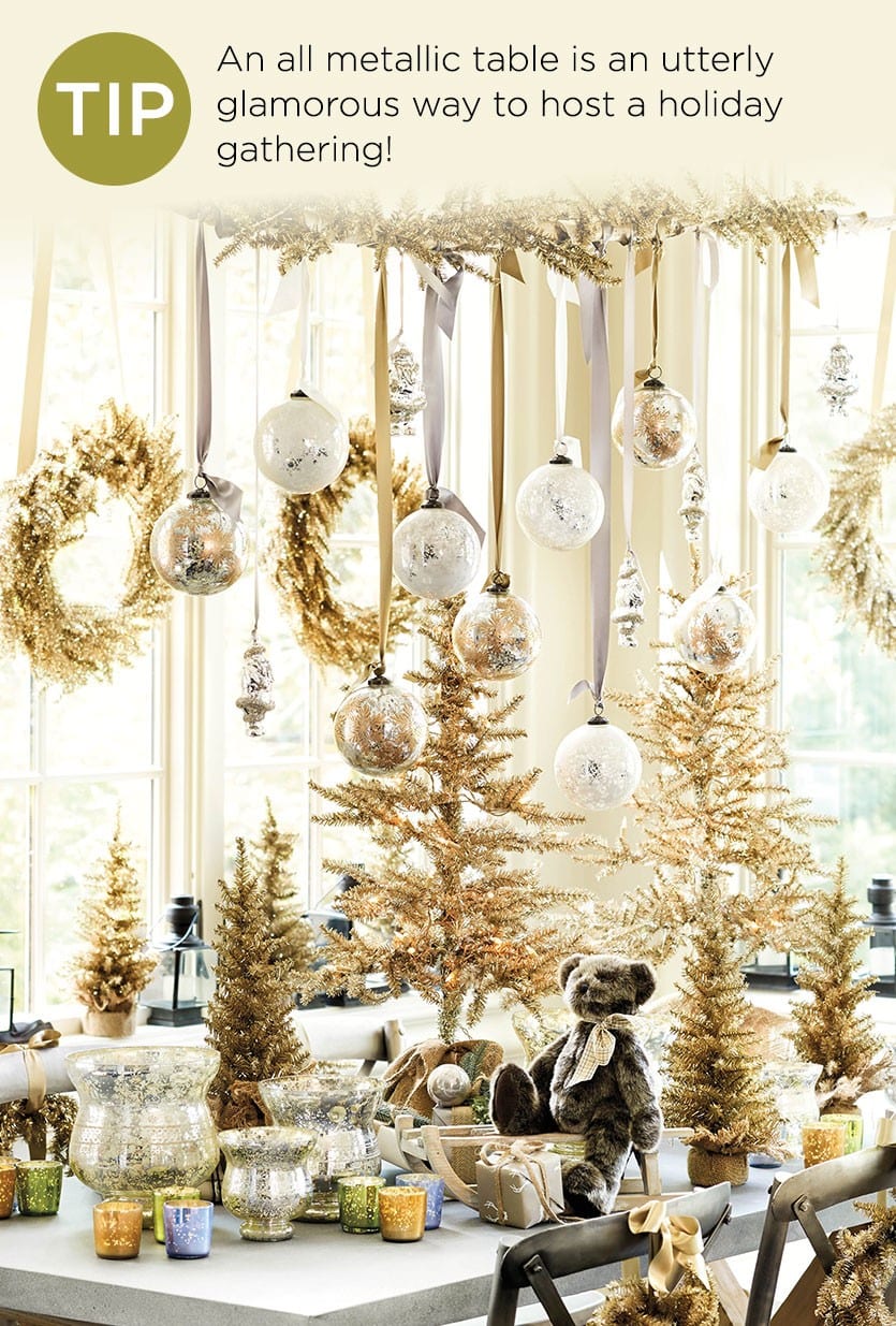 Metallics for holiday decorating