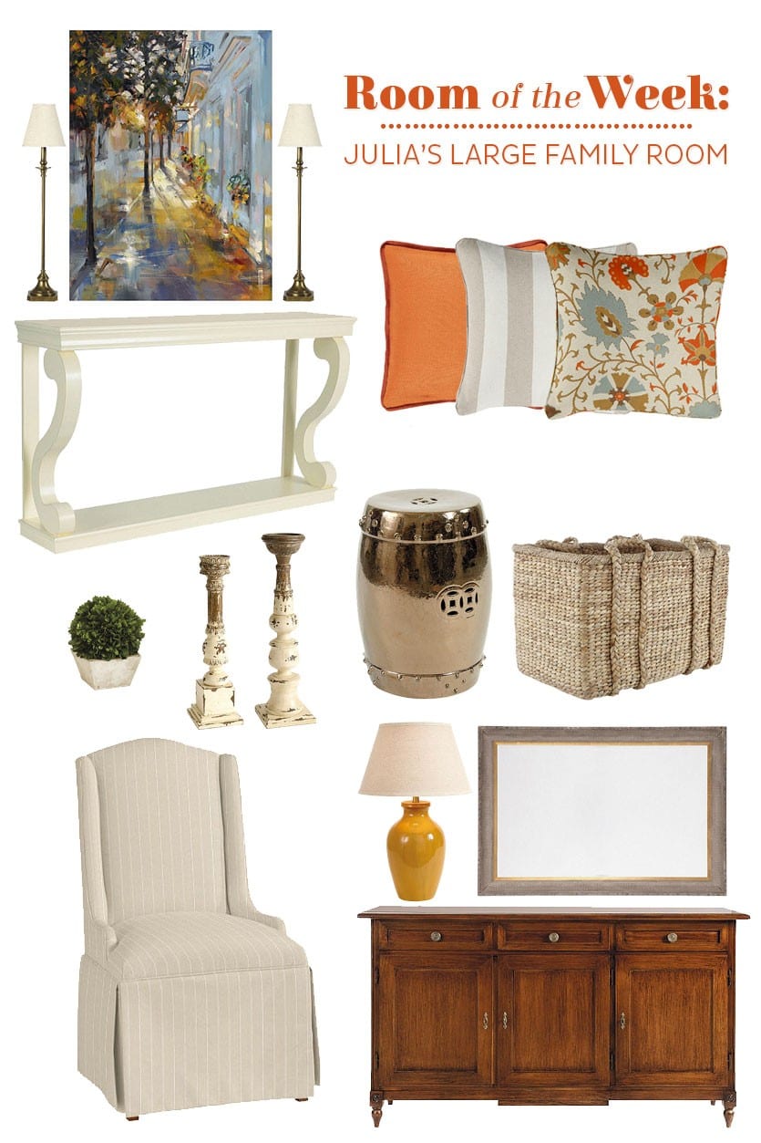 Accessorizing a family room and adding personality