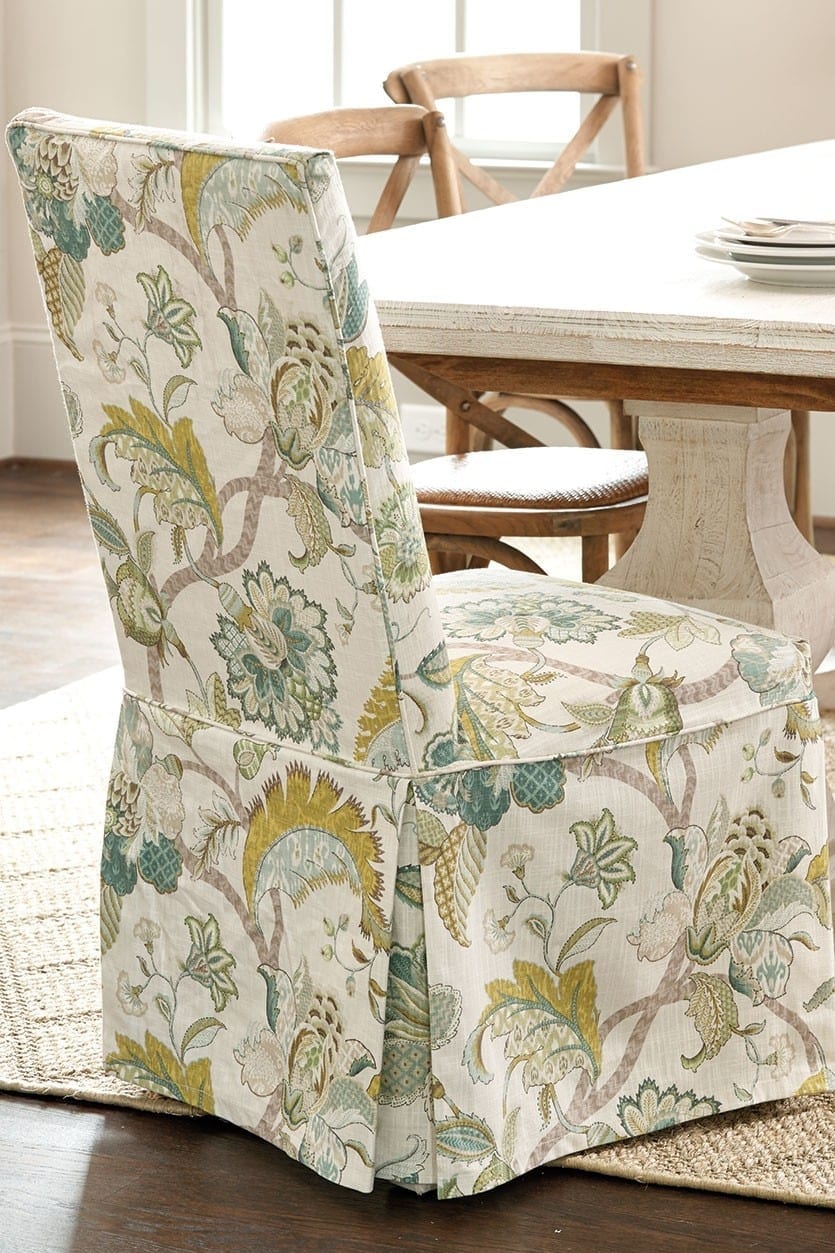 Patterned slipcovers are an easy update