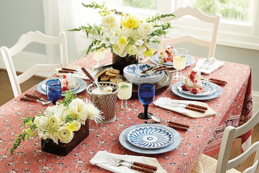 Outdoor tabletop collection from Bunny Williams for Ballard Designs