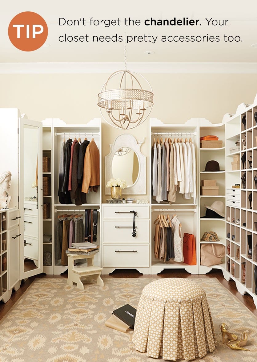 Make your closet a glamorous space that gives you confidence as you get dressed