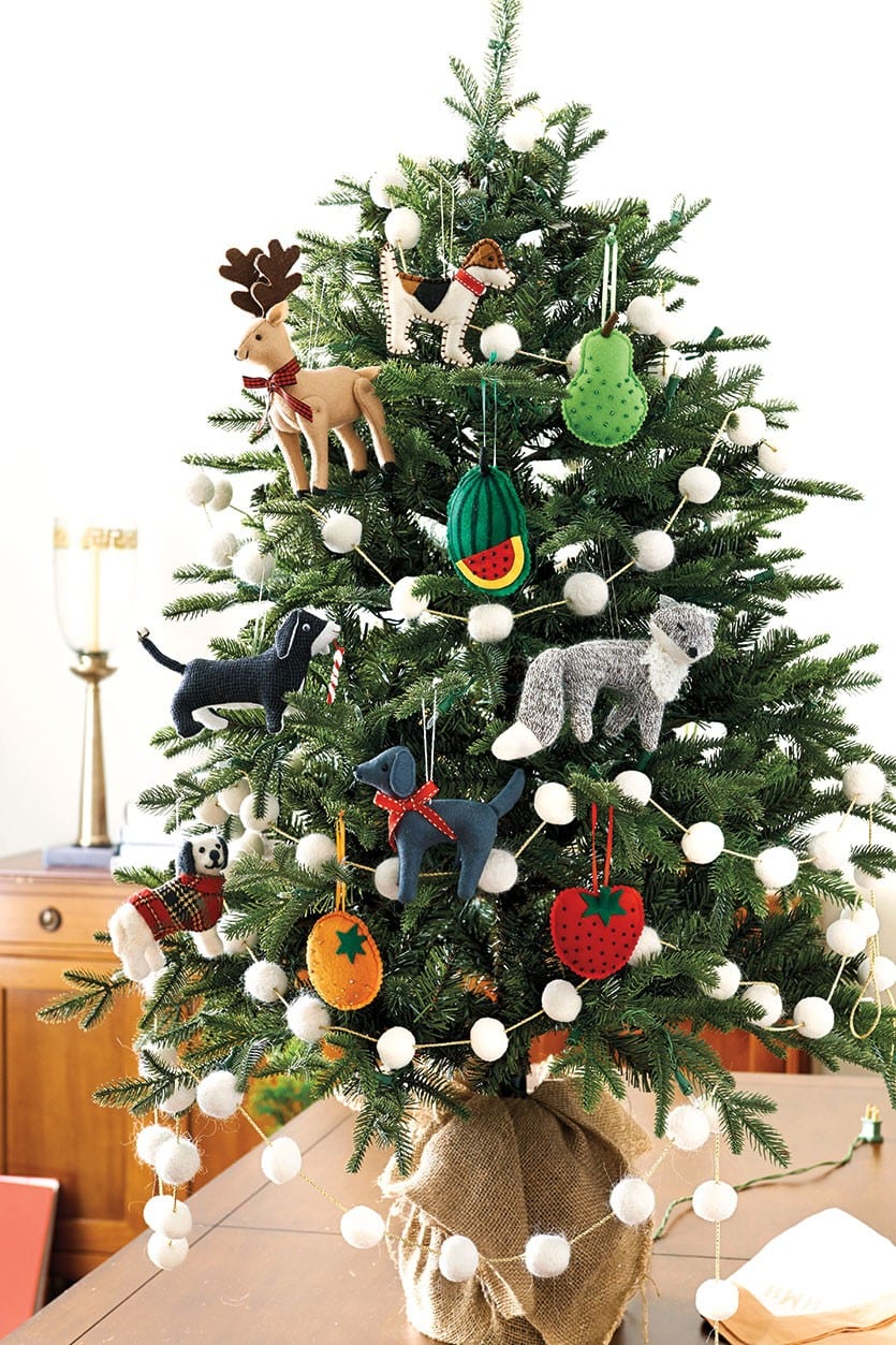 Felt ornaments by Bunny Williams for Ballard Designs