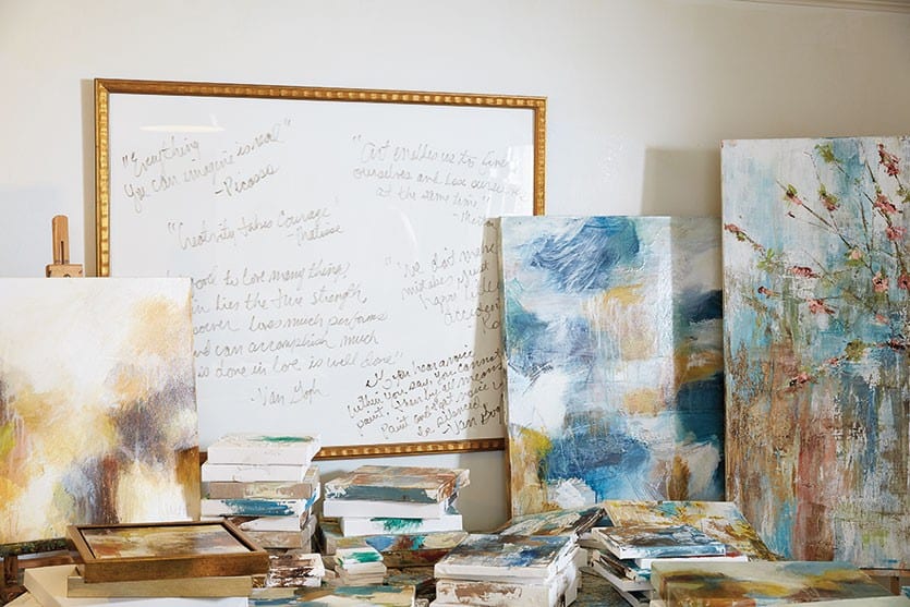 Artist Melissa Payne Baker's studio