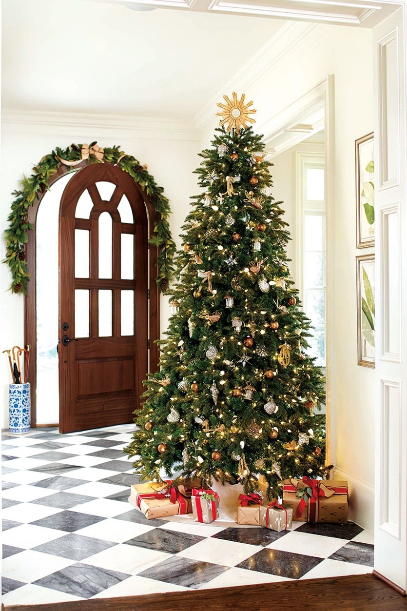 Hang greenery over the door -- on both sides