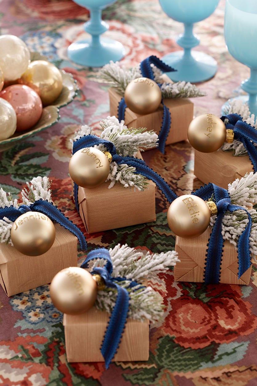 Holiday table setting from Bunny Williams and Eddie Ross