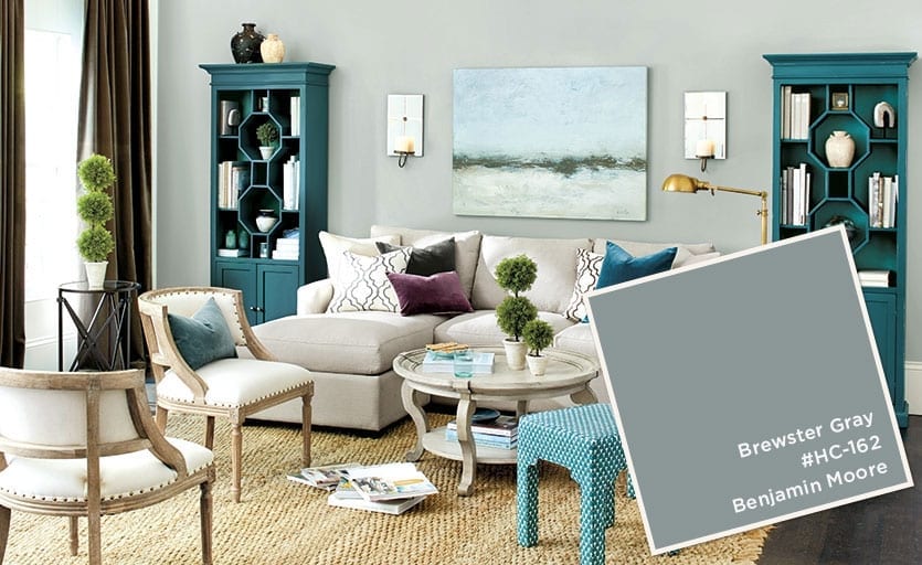 Benjamin Moore's Brewster Gray from the Ballard Designs catalog