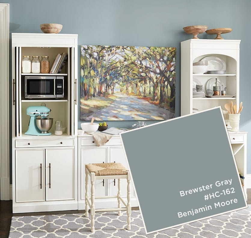 Benjamin Moore's Brewster Gray from the Ballard Designs catalog