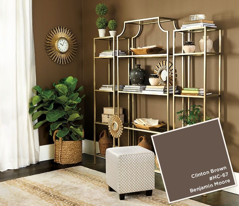 Benjamin Moore's Clinton Brown from the Ballard Designs catalog