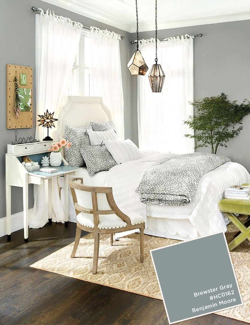 Benjamin Moore's Brewster Gray from the Ballard Designs catalog