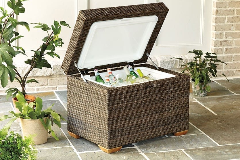 Castine woven outdoor cooler from Ballard Designs