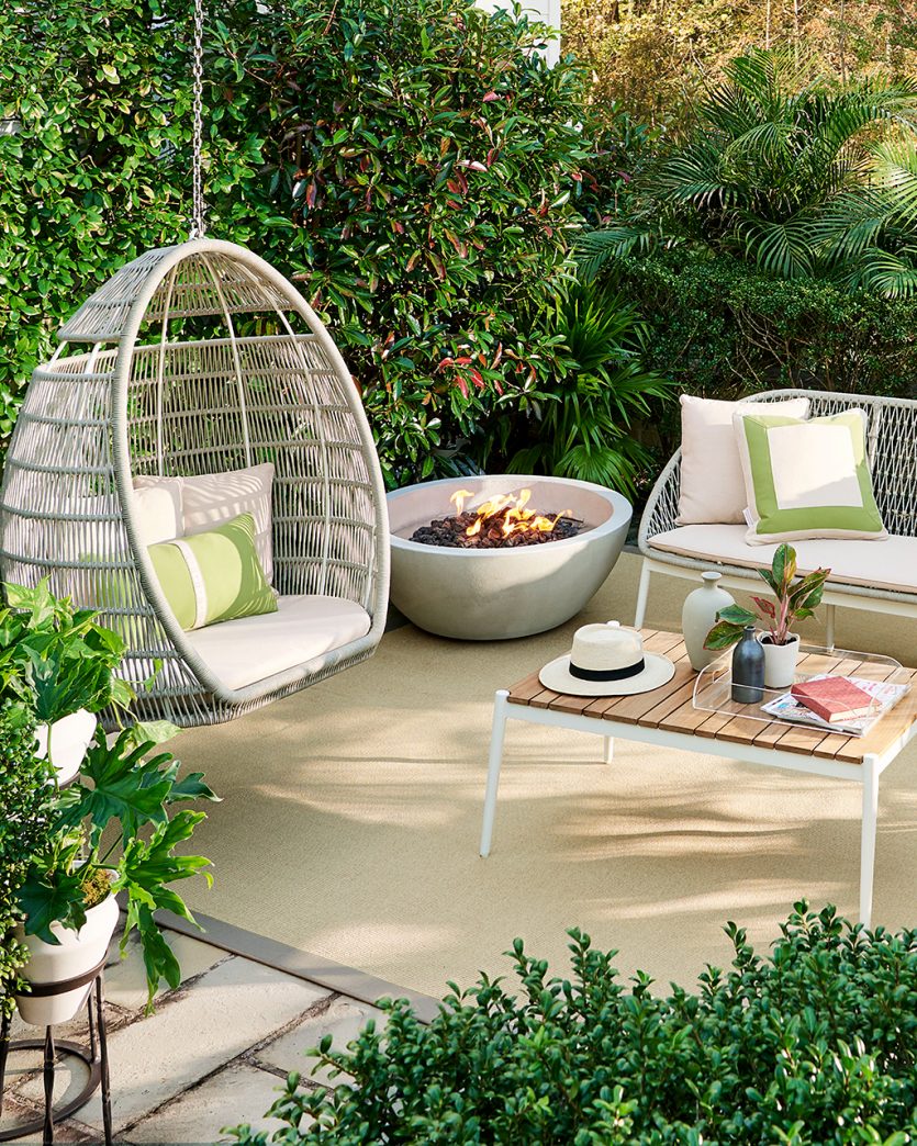 Laguna swing on outdoors from Ballard Designs