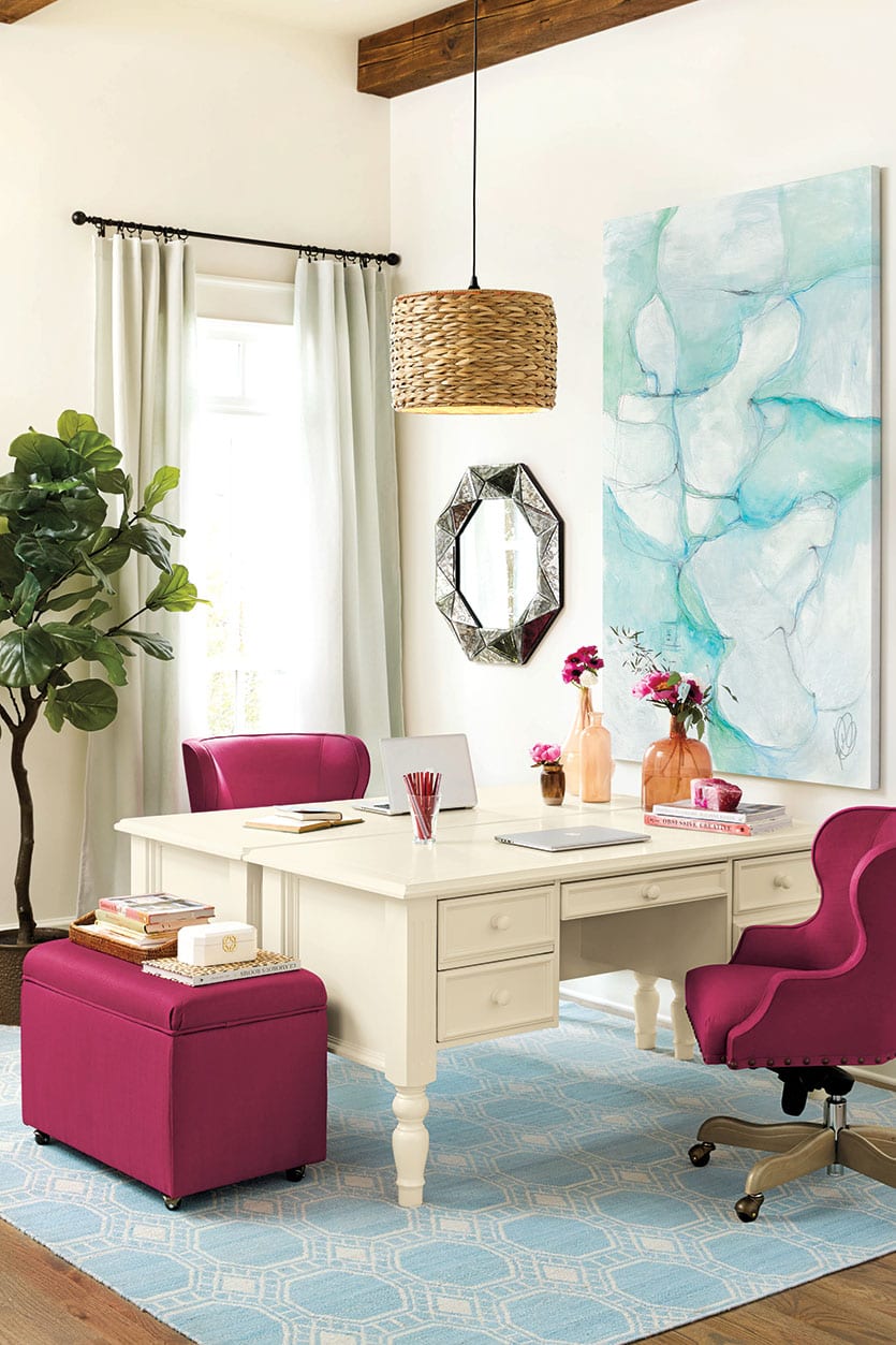 Watery blues and turquoise are a no brainer if you want to bring vacation style into your home