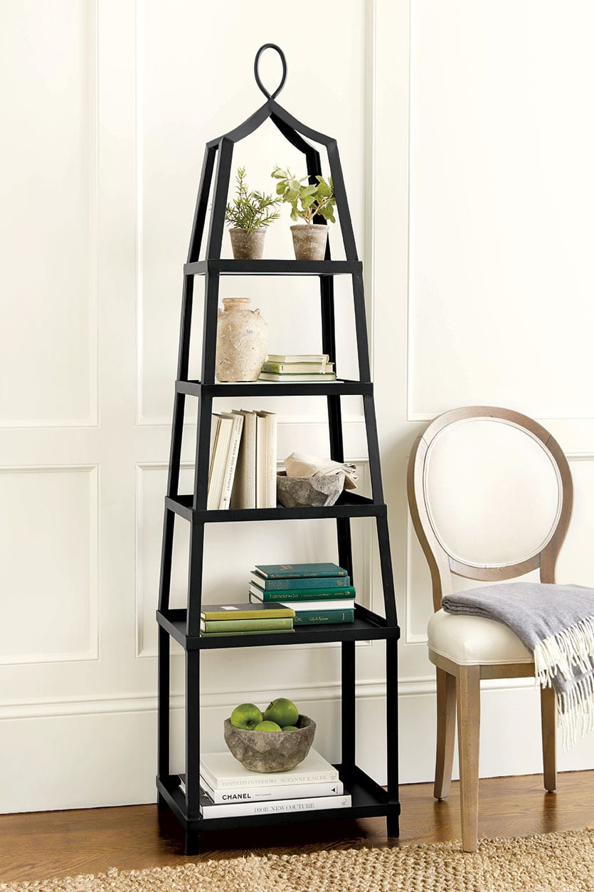 Black etagere from Ballard Designs