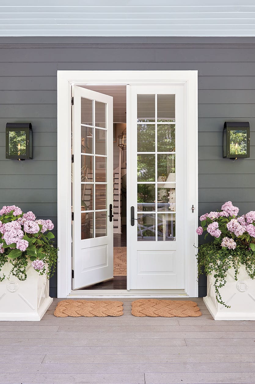 The front door of the 2016 Southern Living Idea House in Mt. Laurel