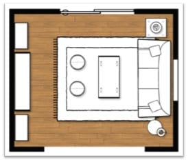 Layout for Bethanys family room