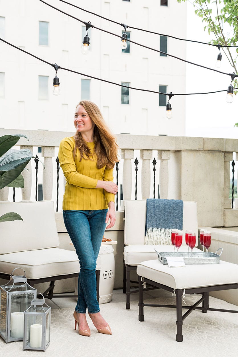 Interior designer Jana Bek's small balcony space in Atlanta