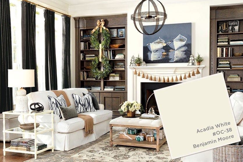 Benjamin Moore's Acadia White paint color from Ballard Designs catalog