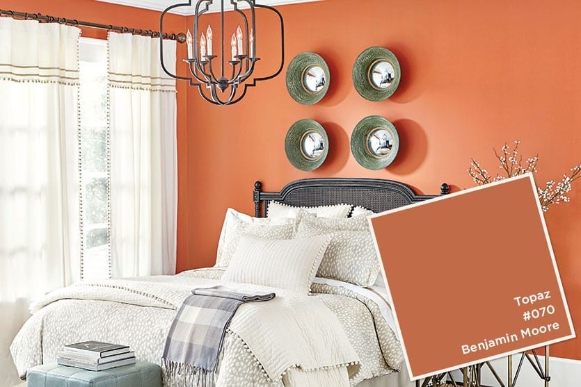 Benjamin Moore's Topaz wall color in Ballard Designs paint color