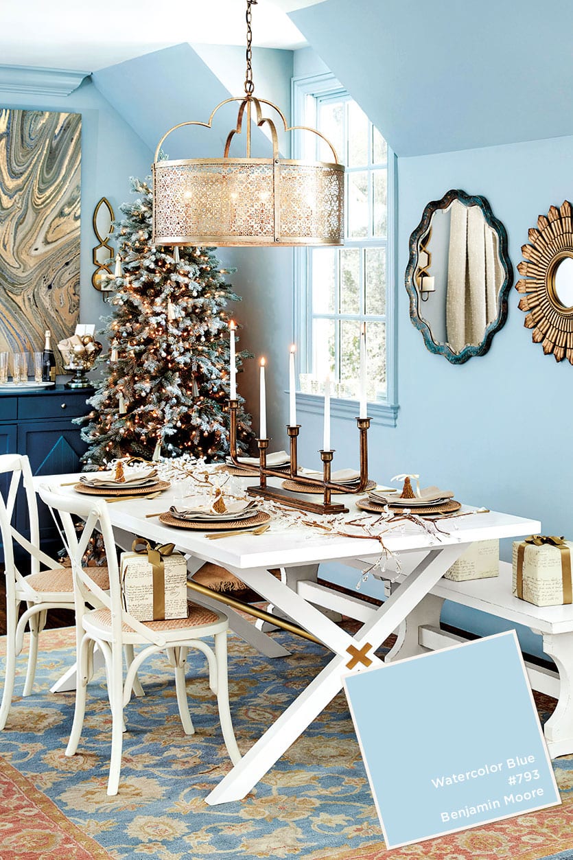 Benjamin Moore's Watercolor Blue from Ballard Designs catalog