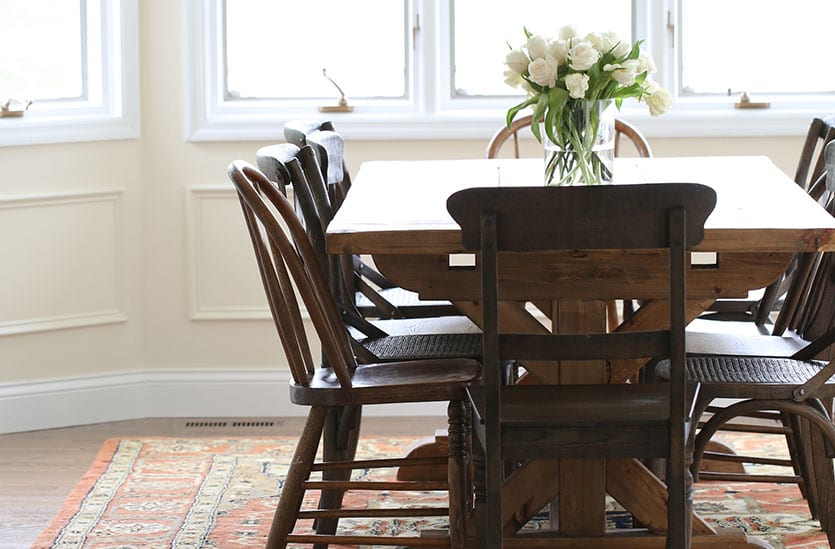 Blogger Julie Blanner's sunny, classic breakfast nook