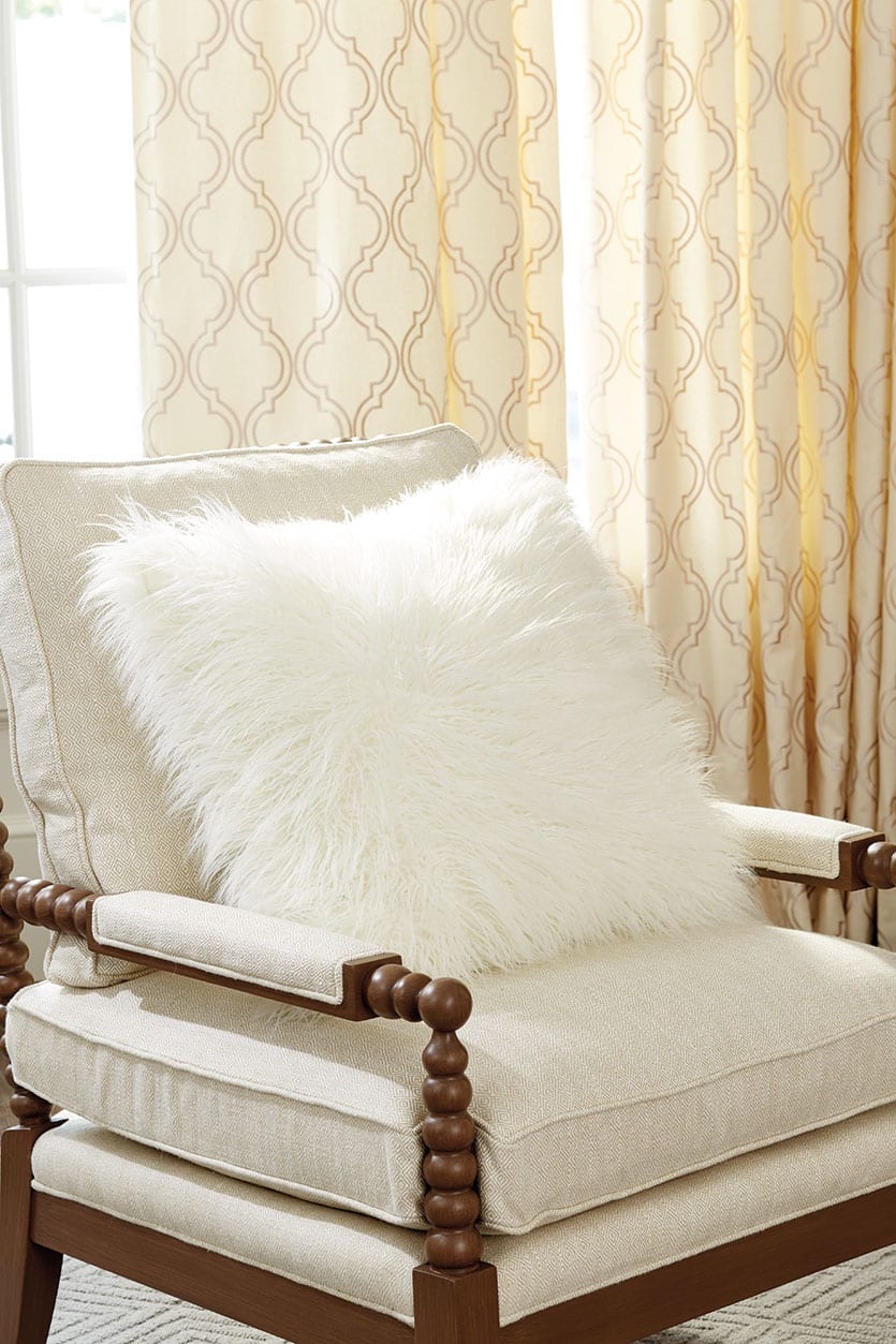 Mongolian fur pillow from Ballard Designs