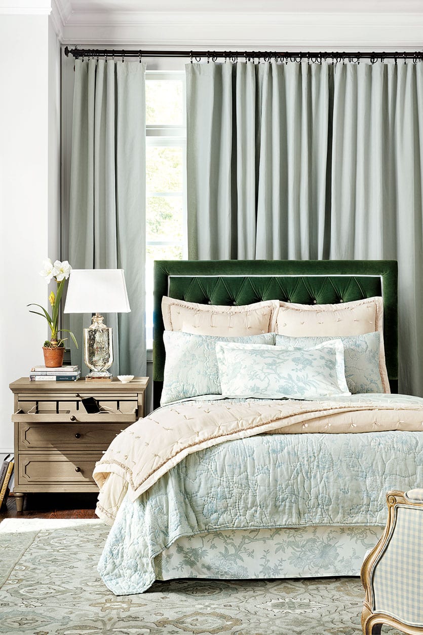 Customizable tufted headboard from Ballard Designs catalog