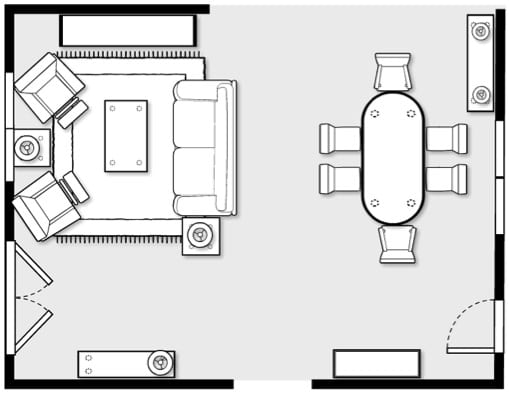 Decorating an open floor plan