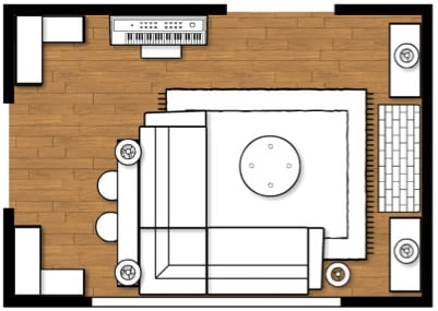 Bonnie's living room layout