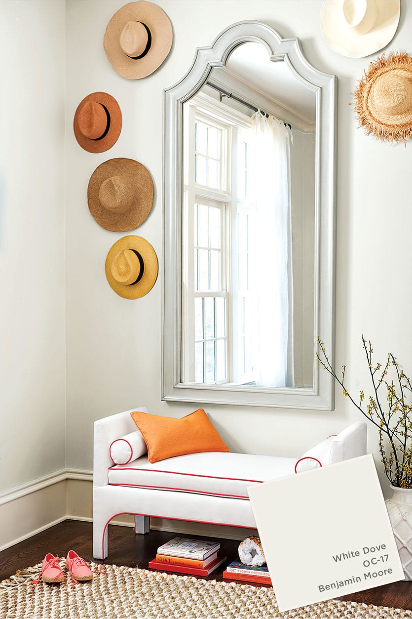 Benjamin Moore's White Dove paint color from Ballard Designs catalog