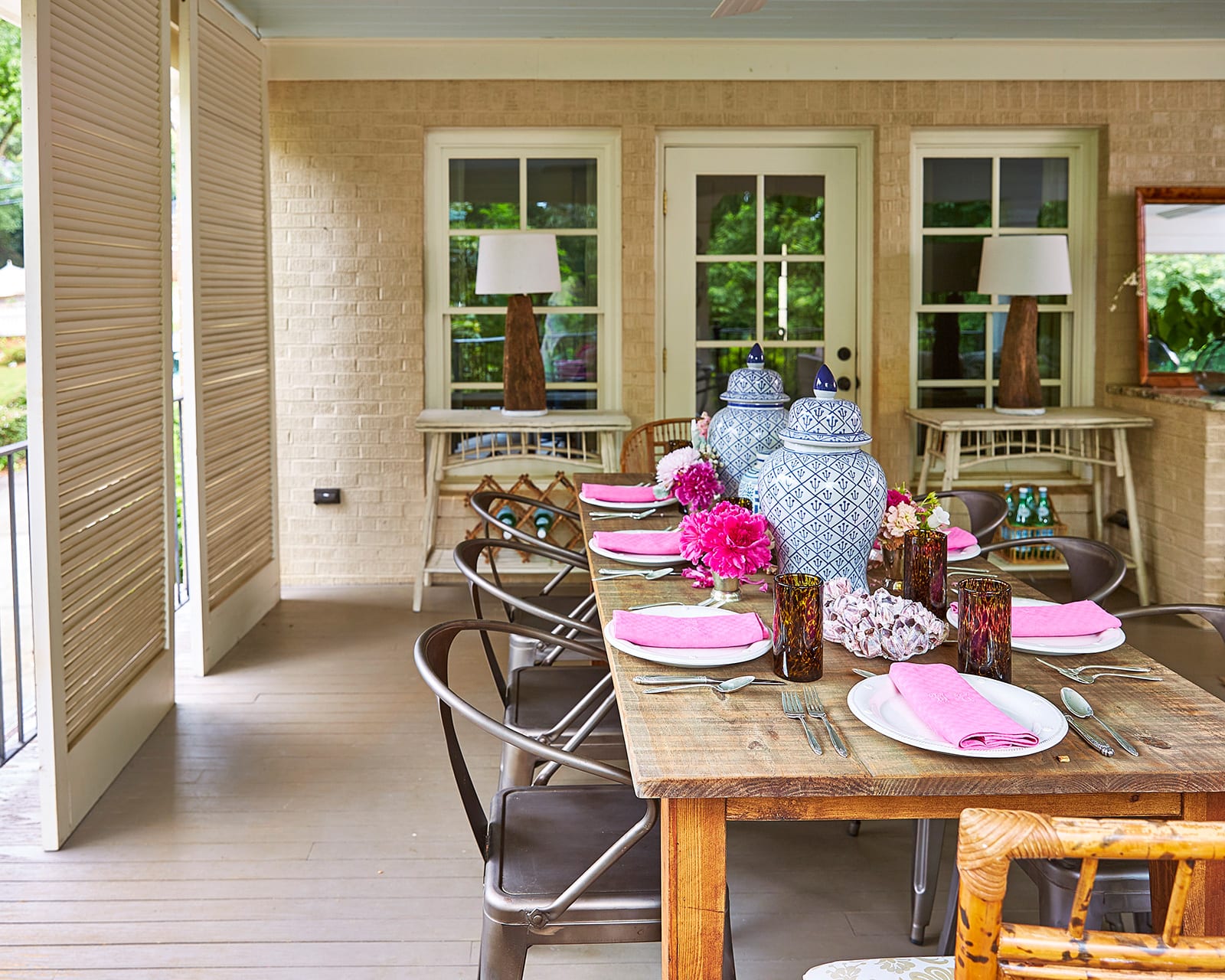 Interior designer Maggie Griffin's back porch