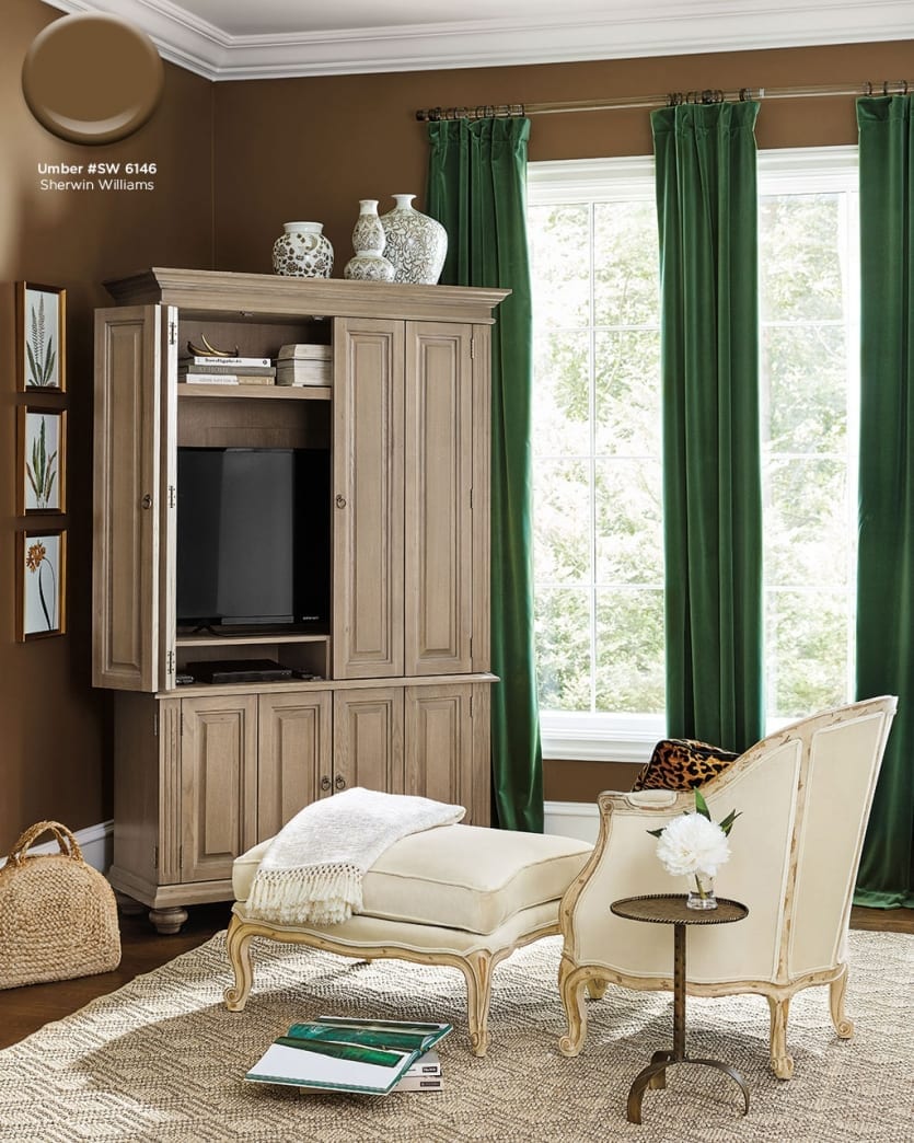 Sherwin Williams Umber paint color in Ballard Designs catalog