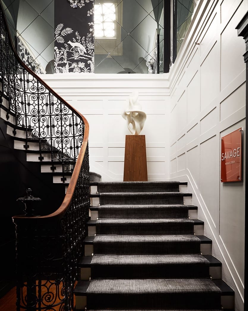 Jonathan Savage's stairwell in the 2017 Kips Bay Showhouse