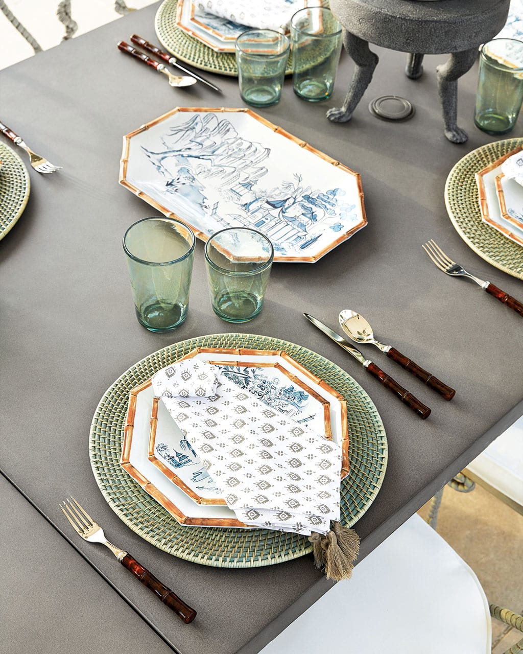 Blue and white outdoor dinnerware | Ballard Designs