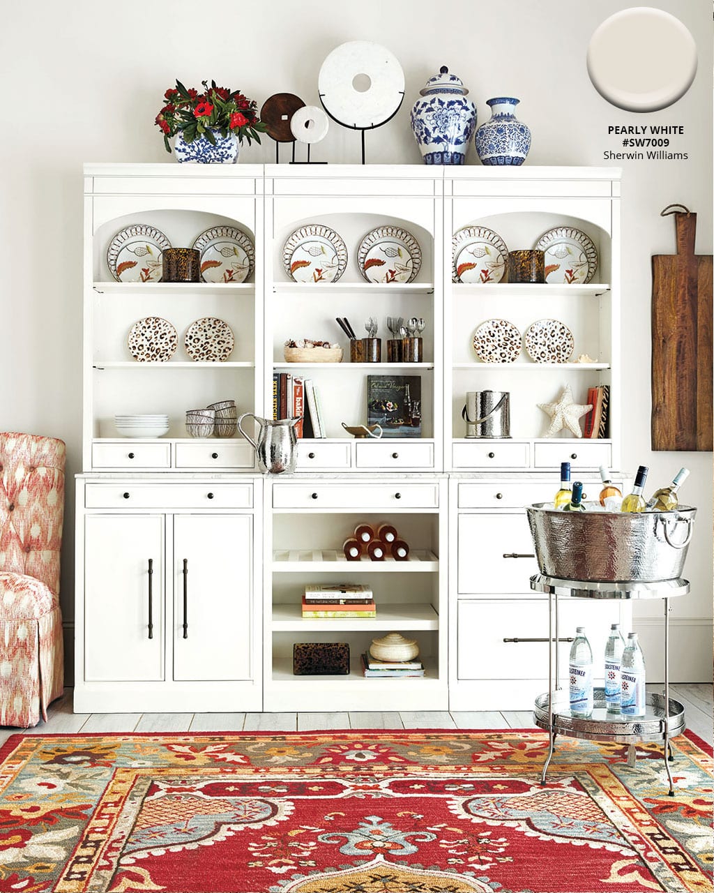 Sherwin Williams' Pearly White paint color in Ballard Designs catalog