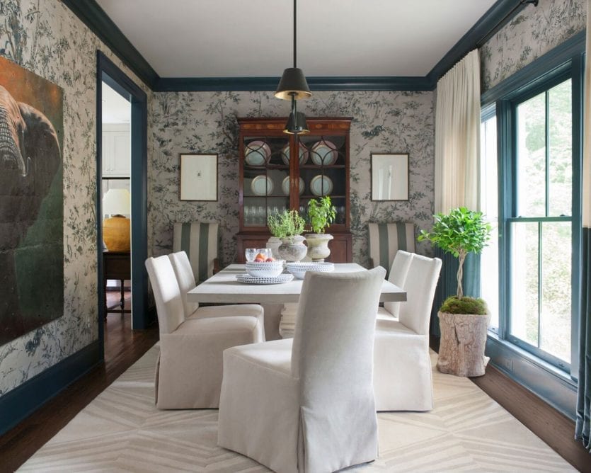 Dining room designed by Bradley Odom of Dixon Rye