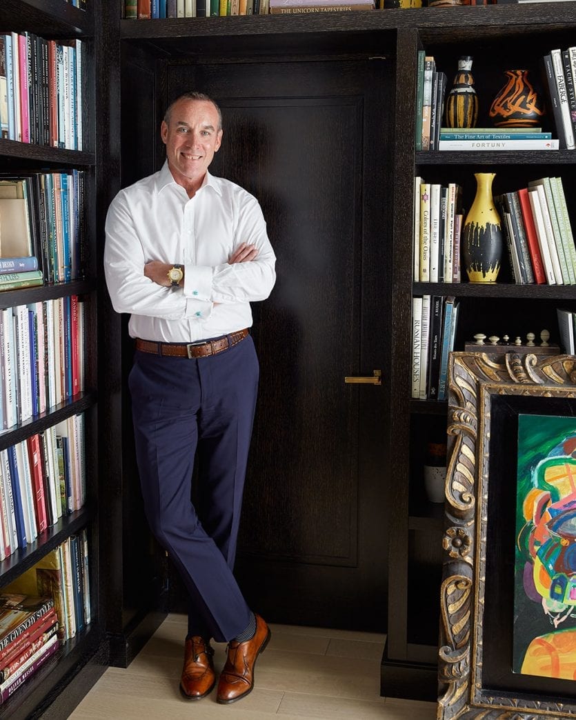 Designer Brian McCarthy in his Manhattan office