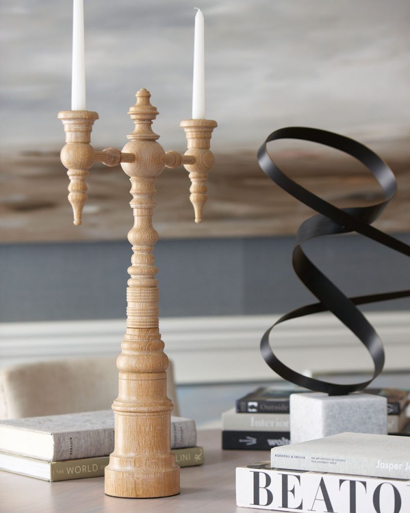 Dunes and Duchess candelabra on dining table